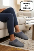 Kadın Ev Terliği İçi Peluş Kışlık Misafir Yumuşak Taban Panduf thumbnail 7