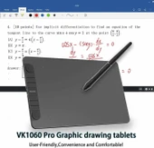 VEIKK VK1060PRO V2 Grafik Çizim Kalemli Tableti, 10x6 Inc thumbnail 3
