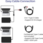 HUION KAMVAS 13 Grafik Çizim Tableti, Ayarlanabilir Stand - Siyah thumbnail 4