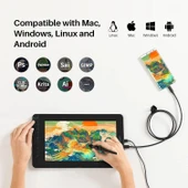 HUION KAMVAS 12 Tam Lamine Ekranlı USB-C Bağlantılı Grafik Tablet thumbnail 4