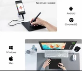 GAOMON S620 6.5x4 Inc Grafik Tablet - 8192 Pasif Kalem 4 Ekspres Tuş thumbnail 4