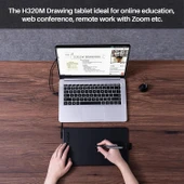 HUION Inspiroy Ink H320M Siyah Çift Amaçlı Grafik Çizim Tableti thumbnail 4