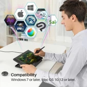 HUION KAMVAS Pro 12 GT-116 Grafik Çizim Monitörlü Çizim Tableti thumbnail 4