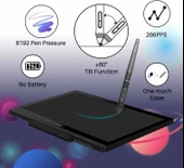 HUION KAMVAS 20 Grafik Çizim Monitörü Kalem Ekranlı Çizim Tableti thumbnail 3