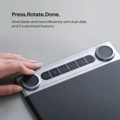 HUION Inspiroy Dial 2 Bluetooth Kablosuz Grafik Çizim Tableti thumbnail 2