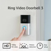Ring Video Doorbell 3 - Gelişmiş Wifi, İyileştirilmiş Hareket Algılama thumbnail 2