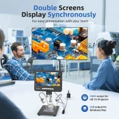 TOMLOV DM401 2K Dijital Mikroskop 1200x, 7 Inc 24MP thumbnail 3