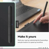 Wacom Intuos Küçük Bluetooth Grafik Çizim Tableti - Fıstık thumbnail 2