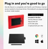 Wacom One Küçük Grafik Çizim Tableti 8.3 x 5.7 Inc thumbnail 4