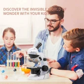 Swift 60X-200X, Çocuklar İçin Bileşik Monoküler Mikroskop thumbnail 4