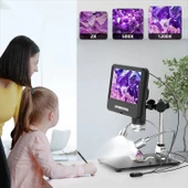 TOMLOV DM401 2K Dijital Mikroskop 1200x, 7 Inc 24MP thumbnail 4