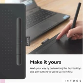 Wacom Intuos Orta Boy Bluetooth Grafik Çizim Tableti - Siyah thumbnail 2