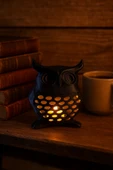 PAMUK'S DESİGN 3D Dekoratif Baykuş Mumluk, Tealight Mumluk, Bohem Rustik Ev Dekoru, Hediyelik Romantik Aydınlatma thumbnail 5