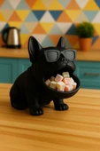 PAMUK'S DESİGN 3D Bulldog Köpek Figürlü Sunumluk Tealight Mumluk, Lokumluk, Takı Organizeri Çok Amaçlı 14 x 12 cm thumbnail 4