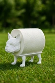 PAMUK'S DESİGN Dekoratif Tuvalet Kağıdı Pratik Ev Dekorasyon Buldog Tuvalet Tasarım 14 X 12 Cm thumbnail 1
