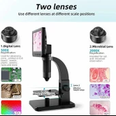 Koolertron 7 Inc LCD Dijital Mikroskop - Çift Lens 2000X thumbnail 2
