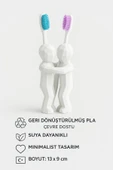 PAMUK'S DESİGN 3D Hediye Çiftler İçin Diş Fırçalığı Minimalist Banyo Aksesuarı Geri Dönüştürülmüş PLA 13 x 9 cm thumbnail 5