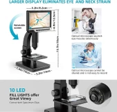 Koolertron 7 Inc LCD Dijital Mikroskop - Çift Lens 2000X thumbnail 3