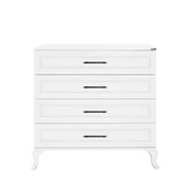 Country 4 Çekmeceli Şifonyer - Mat Lake Beyaz 90x89x45 cm (GxYxD) thumbnail 6