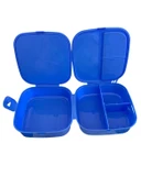 Beslenme Kutusu 4 Bölmeli Batman Logolu Açık Mavi Renk Erkek Figürlü 1 Adet Yemek Saklama Kabı Beslenme Çantası thumbnail 3