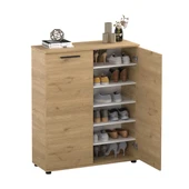 Trendline Çok Amaçlı İki Kapaklı 5 Raflı Dolap Florida Meşe 91x108x35 cm thumbnail 2