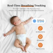 Cheego X3 Pro Akıllı Bebek Monitörü Temassız Solunum Özellikli thumbnail 3