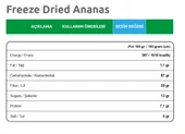 3'lü Paket Dondurularak Kurutulmuş Ananas (Freeze Dried Ananas) Freeze Dry Ananas Kurusu 3x20 gr thumbnail 3