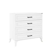 Country 4 Çekmeceli Şifonyer - Mat Lake Beyaz 90x89x45 cm (GxYxD) thumbnail 3