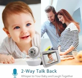 Moonybaby Uzaktan Kontrollü Kamera Düşük EMF Bebek Monitörü thumbnail 4