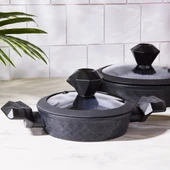 Karaca BioDiamond Antibakteriyel Kulp İndüksiyon Tabanlı 6 Parça Sahan Seti thumbnail 4