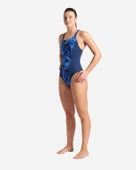 Arena Womens Crackle Swimsuit Swim Pro Kadın Yüzücü Mayosu 008229780 thumbnail 4