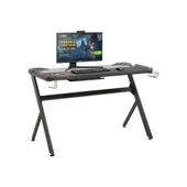 Ryze Extreme Karbon Fiber RGB Oyuncu Masası - Siyah 120x60x76 cm thumbnail 7