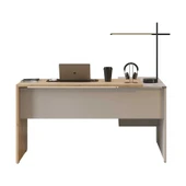 Madrid 3 Çekmeceli L Çalışma Masası - Florida Meşe/Vizon 140x75x107 cm thumbnail 5