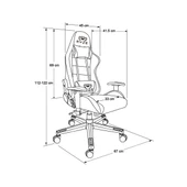 Ryze Kids Target Çalışma ve Oyuncu Koltuğu Siyah 68x110,5-120,5x70 cm thumbnail 7