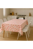 Leke Tutmaz Masa Örtüsü 3D Dijital baskılı Çilek Desenli thumbnail 4
