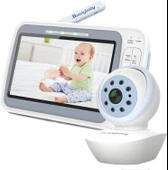 Moonybaby 5" 720p HD Bebek Monitörü, Uzaktan Eğim Kameralı thumbnail 1
