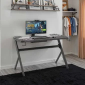 Ryze Extreme Karbon Fiber RGB Oyuncu Masası - Siyah 120x60x76 cm thumbnail 4