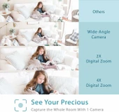 Moonybaby 5" HD Düşük EMF Kablosuz Bebek Monitörü, Kameralı ve Sesli thumbnail 4