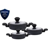 Karaca BioDiamond Antibakteriyel Kulp İndüksiyon Tabanlı 6 Parça Sahan Seti thumbnail 5