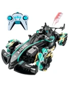 Ctoys Uzaktan Kumandalı Full Fonksiyonlu Şarjlı Formula 1 Arabası Buharlı Işıklı Yeşil A8863148 thumbnail 2