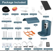 BirdSnap PAV - Akıllı Kuş Yemliği, Güneş Enerjili Kamera 2K HD - Mavi thumbnail 6