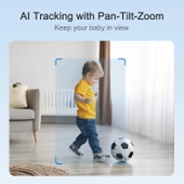 Simsky Akıllı Bebek Monitörü 2×4MP Kamera, 6X Yakınlaştırma - Ek Kamera thumbnail 4