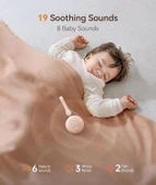 Dreamegg Taşınabilir Ses Makinesi - 19 Yatıştırıcı Ses ve Bebek Odası Işığı - Pembe thumbnail 3