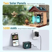 BirdLegend BL01 Kameralı Kuş Yemliği Güneş Enerjili - Kırmızı thumbnail 2