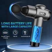 TOLOCO Masaj Aleti, Sporcular İçin Derin Doku Sırf Masajı 10 Başlıklı - Gri thumbnail 3