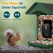 BirdLegend Akıllı Kuş Yemliği Kameralı Güneş Enerjili, 1080P HD - Yeşil thumbnail 6