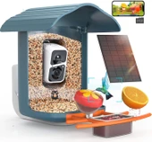 BirdSnap PAV - Akıllı Kuş Yemliği, Güneş Enerjili Kamera 2K HD - Mavi thumbnail 1