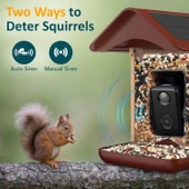 BirdLegend BL01 Kameralı Kuş Yemliği Güneş Enerjili - Kırmızı thumbnail 4