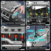 Mould King Mini V8 Çift Turbo Motor Model Kiti, Yapı Blokları - 2899+ Parça thumbnail 3