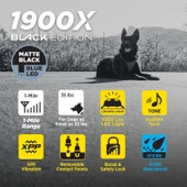 Dogtra 1900X Black - 1 Mil Uzaktan Eğitim E-Collar 20+ Kg Köpekler thumbnail 2
